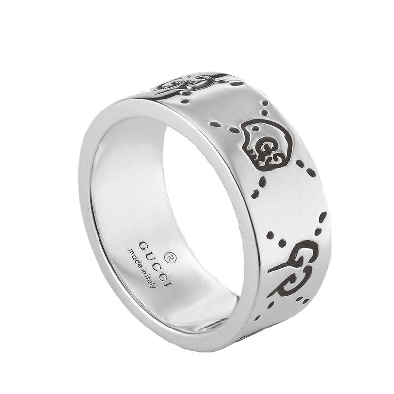 【包税】gucci/古驰 21新款 guccighost系列 925银幽灵图案9mm戒指