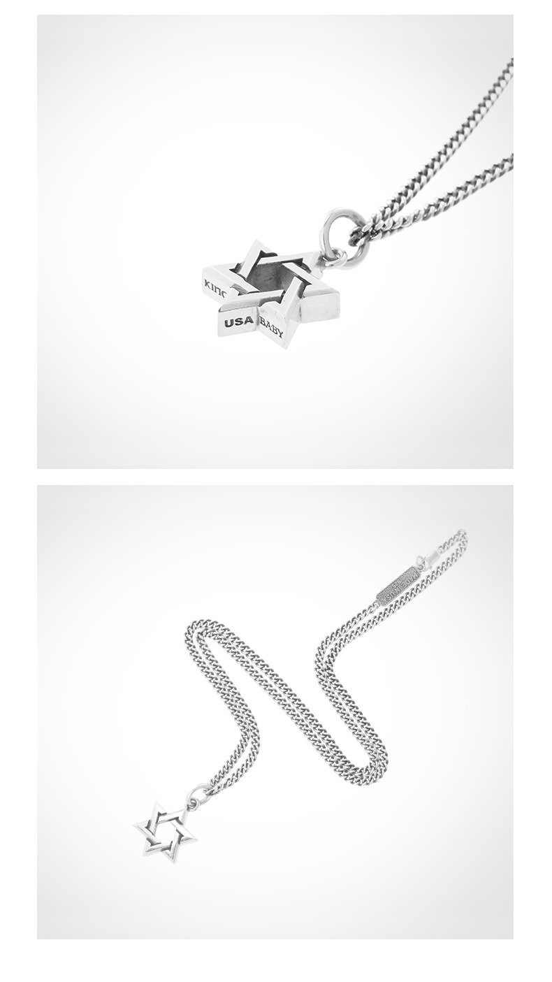 kingbaby/kingbaby 经典系列 六芒星项链男潮嘻哈hiphop朋克吊坠个性