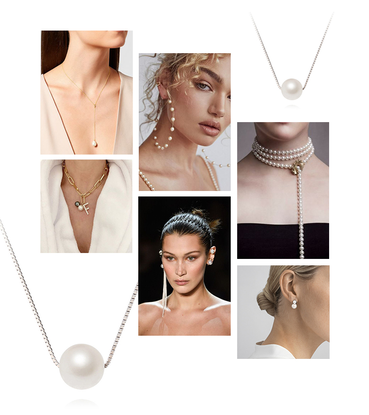 cloris/克劳瑞斯【爆款】天然珍珠 白色淡水珠 路路通 项链 首饰 项饰