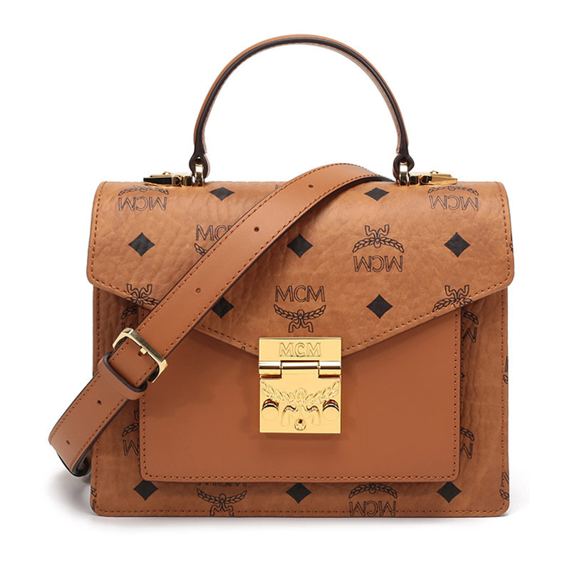 mcm/mcm【21秋冬新款】 patricia visetos系列女士干邑色印花logo 单