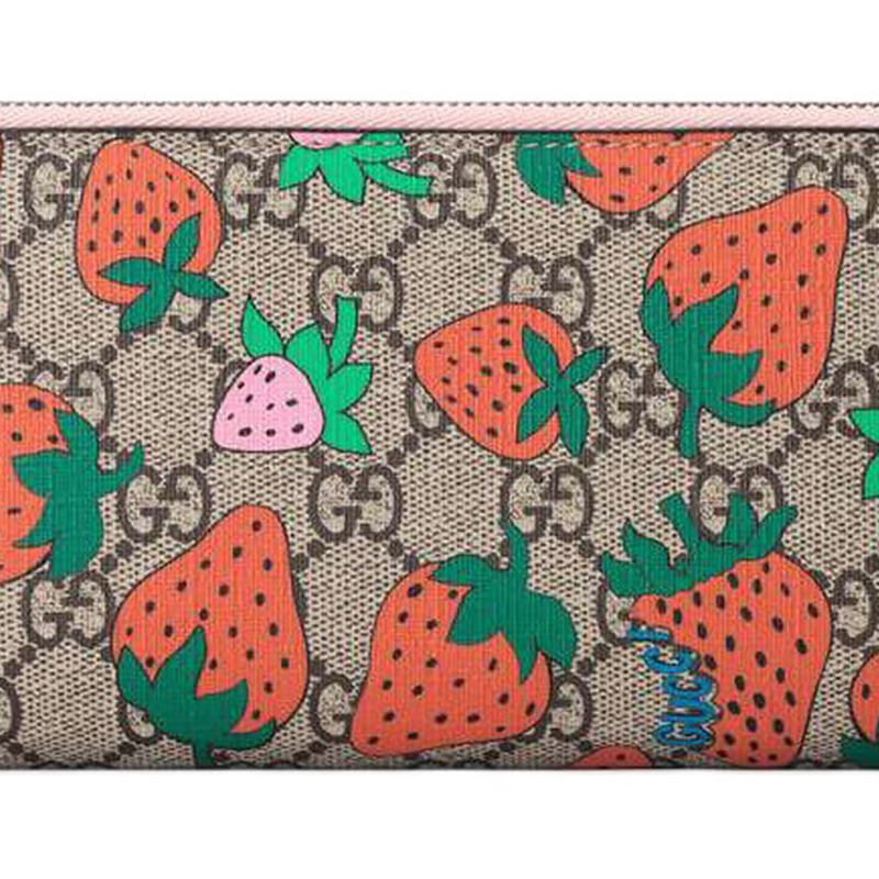 gucci/古驰 皮质草莓钱包