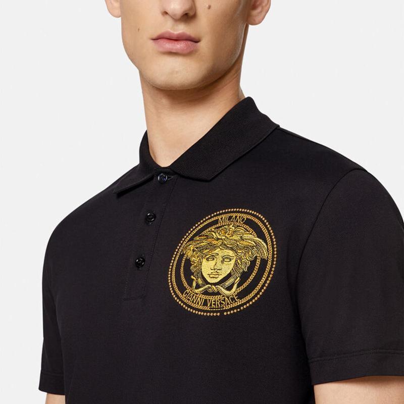 【包邮包税】versace/范思哲 男装男士棉质时尚简约美杜莎头像装饰短