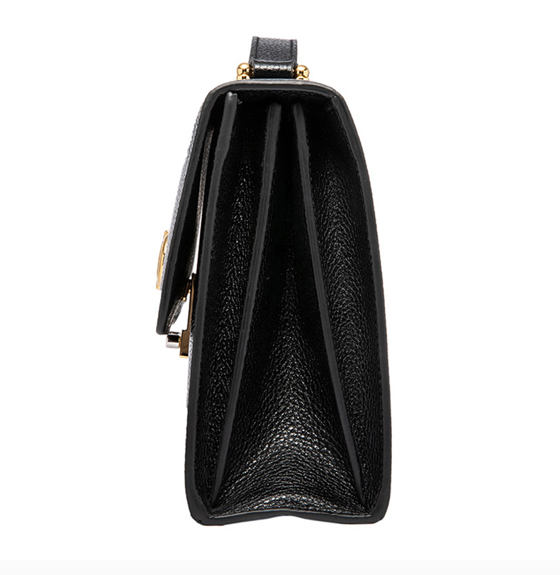 【包邮包税】gucci/古驰 zumi 系列 女士黑色小号gg互扣斜挎包单肩包