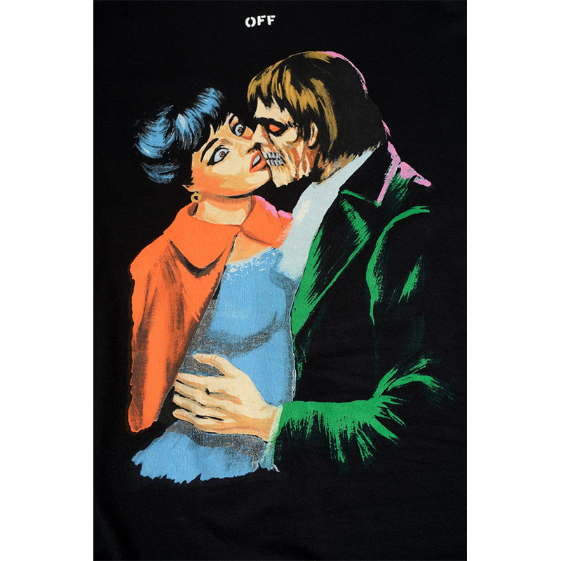 【包税】off-white/off-white 潮牌男装男士黑色棉质时尚简约印花短袖