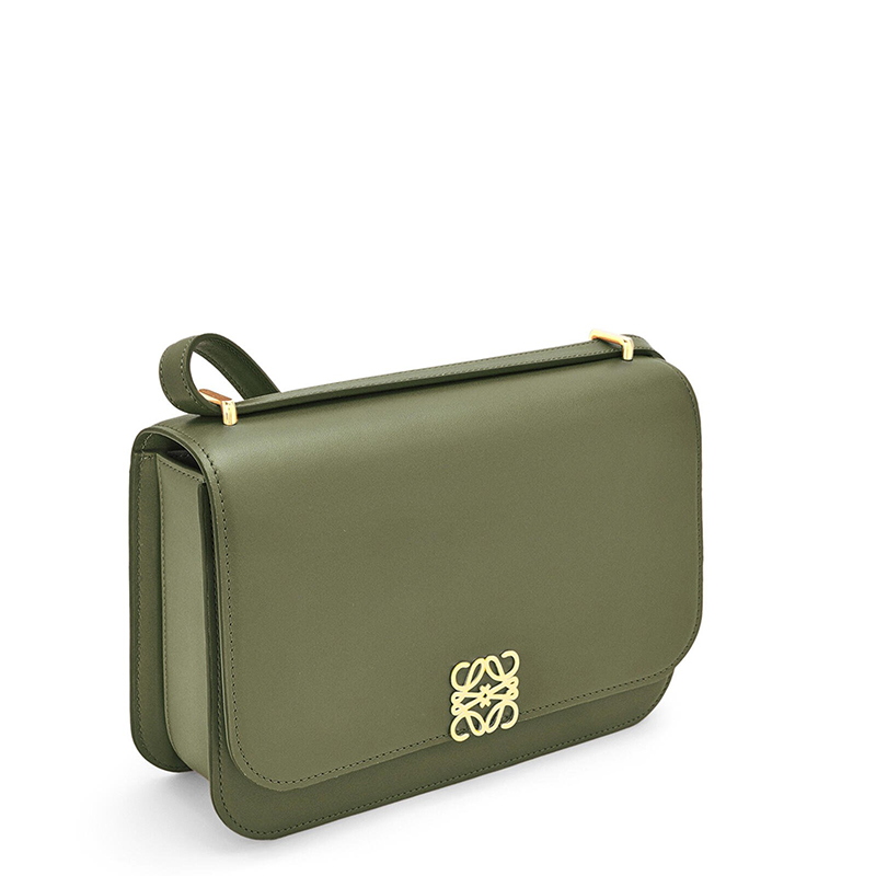 【包税】loewe/罗意威 2021秋冬新款 goya系列 女士鳄梨绿真丝小牛皮