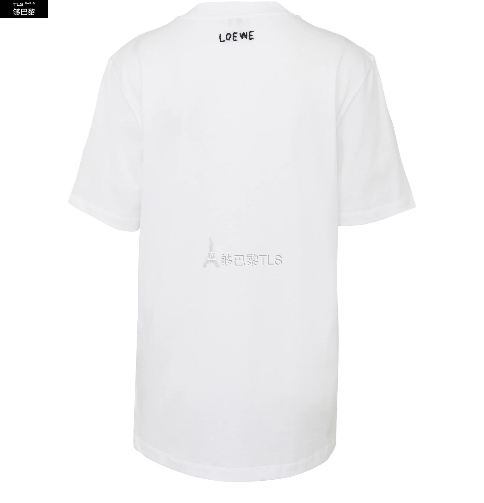 【包邮包税】 loewe罗意威 21年春夏 女士 短袖t恤 印花t恤 loef9nt9