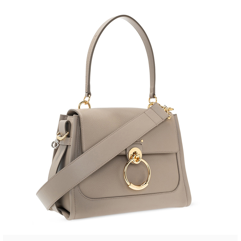 【包税】chloe/克洛伊 女士小牛皮经典 金属圆环装饰 按扣开合 单肩包