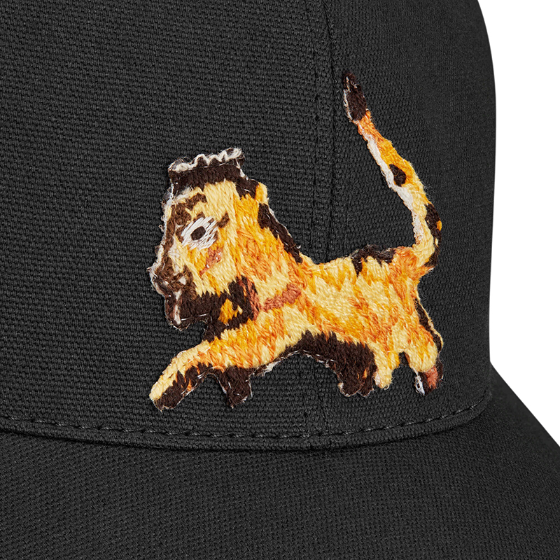 dior/迪奥 21年秋冬新款 peter doig系列 男士黑色棉帆布狮子图案运动