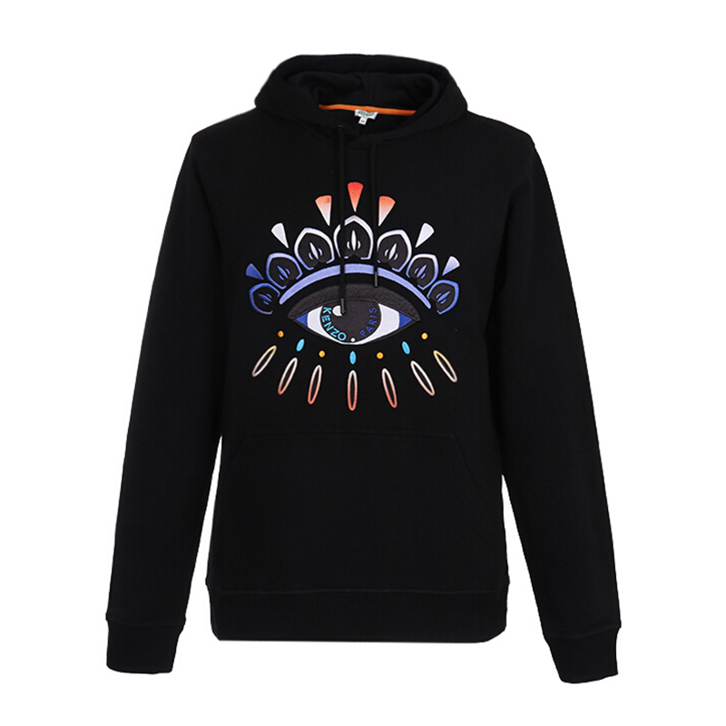 【包税】kenzo/高田贤三 男士男装黑色系眼睛图案棉质连帽长袖 男卫衣