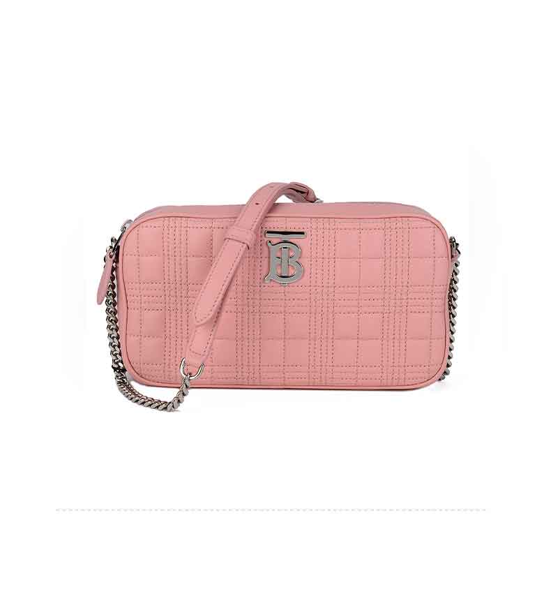 burberry/博柏利 lola – 小号专属标识粉色单肩包8029348-abc