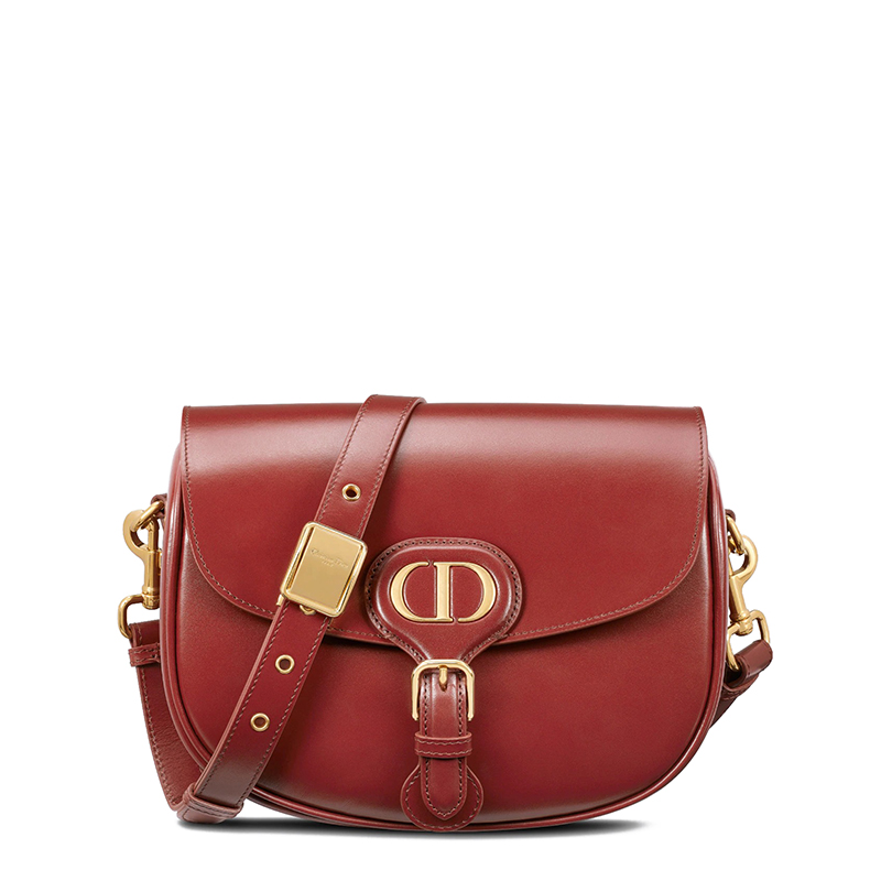 【包税】dior/迪奥 2021秋冬新款 bobby系列 女士中号砖红色小牛皮cd