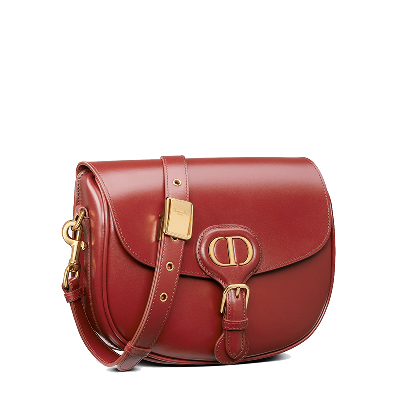【包税】dior/迪奥 2021秋冬新款 bobby系列 女士中号砖红色小牛皮cd