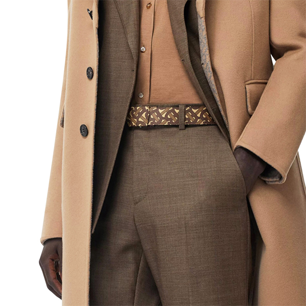 【瑕疵折扣】burberry/博柏利 tblogo印花男士腰带 巴宝莉 裤带 皮带