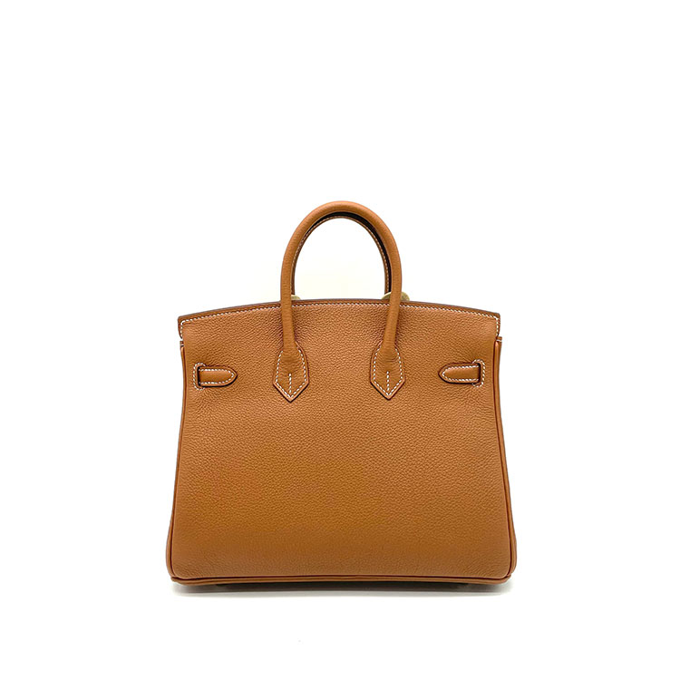 hermes/爱马仕 金棕银扣 birkin25 y刻 togo牛皮手提包
