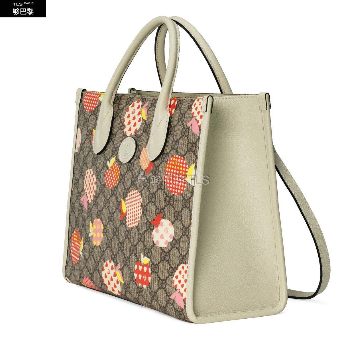 【包邮包税】 gucci古驰 21年春夏 男士 心苹果图案小号托特包 659983