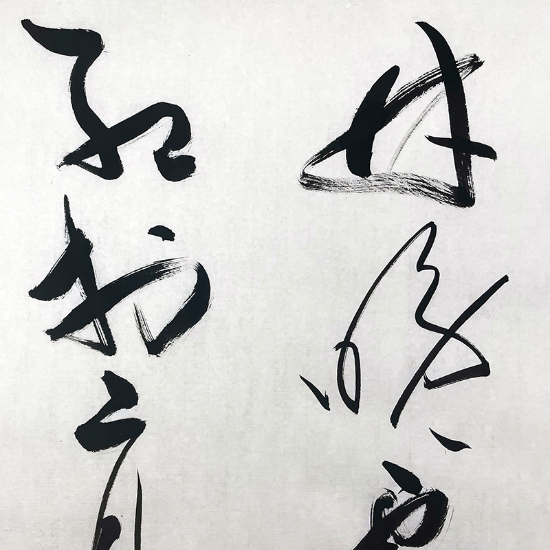 特价/北京大学教授王岳川书法《山行》69x138cm/书法文字