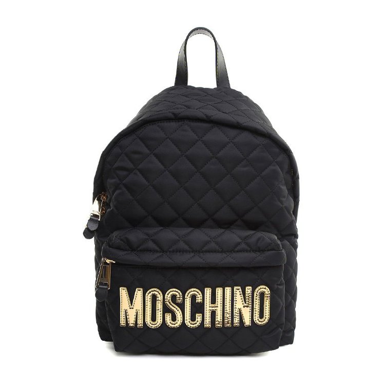 【包税】moschino/莫斯奇诺 女包女士黑色时尚百搭品牌字母双肩包 b