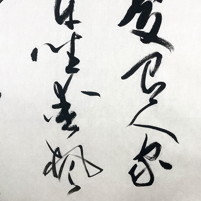 特价/北京大学教授王岳川书法《山行》69x138cm/书法文字