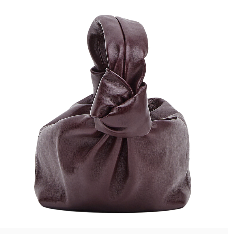 bottegaveneta/葆蝶家bv女士紫色小牛皮皮革编织单肩包手提包腋下包