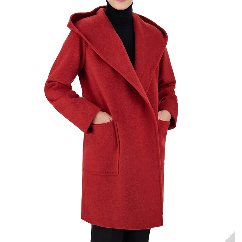 【包税】maxmara/麦丝玛拉 经典款 rialto系列 女士红色纯骆驼毛大衣