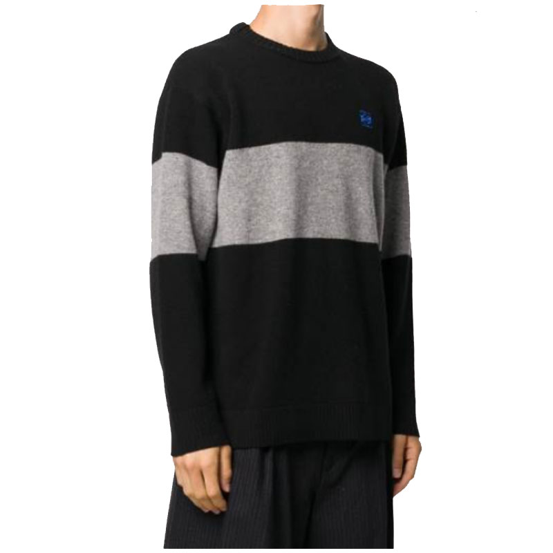 【包税】loewe/罗意威 21年春夏 男装 男士 黑色羊毛时尚针织衫/毛衣