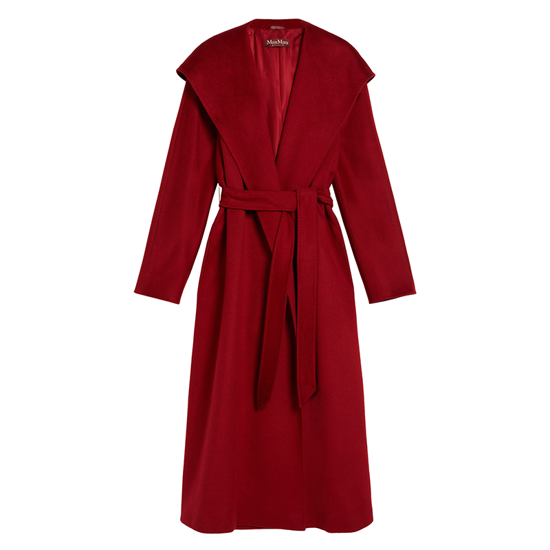 maxmara/麦丝玛拉 经典款 danton系列 女士波尔多红色羊绒大衣