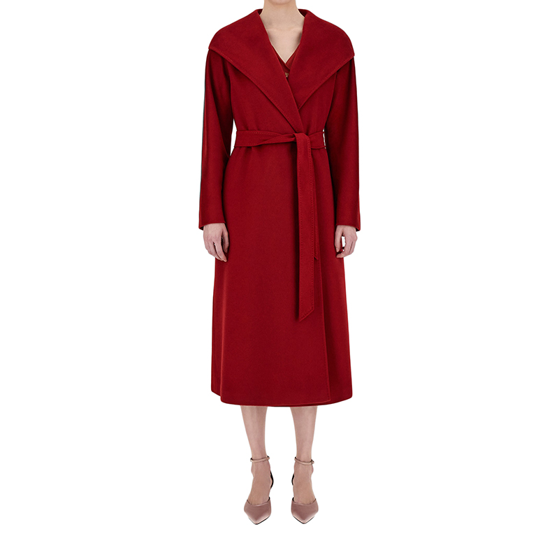 【包税】maxmara/麦丝玛拉 经典款 danton系列 女士波尔多红色羊绒