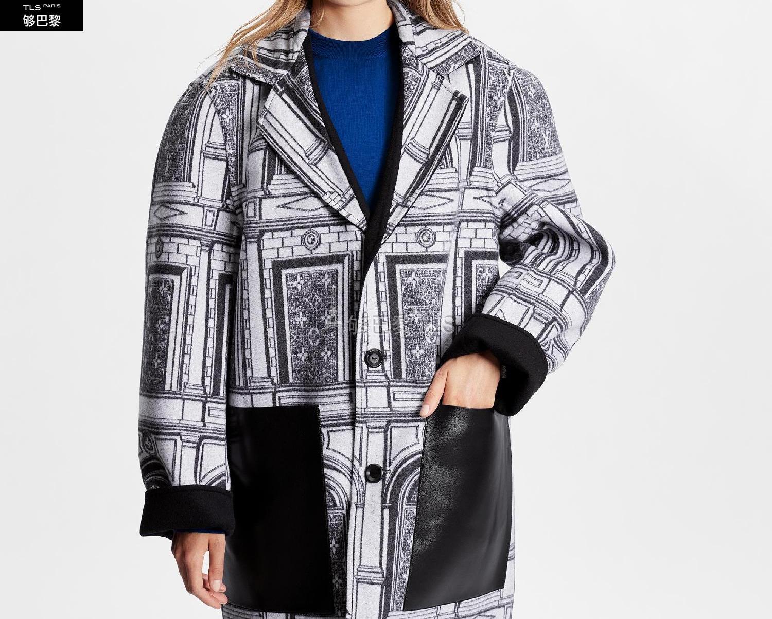 【包邮包税】 lv路易威登 21年秋冬 女士 大衣 提花双面大衣 1a9aj7