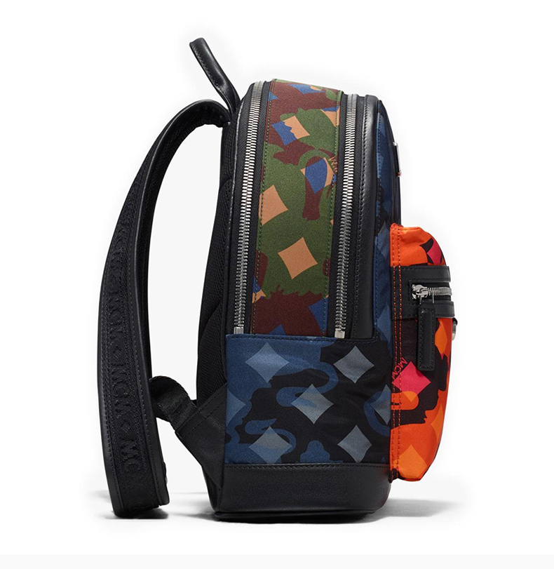 【包税】mcm 男士拼色迷彩尼龙小号双肩包背包男包 muk9adt91多色可选