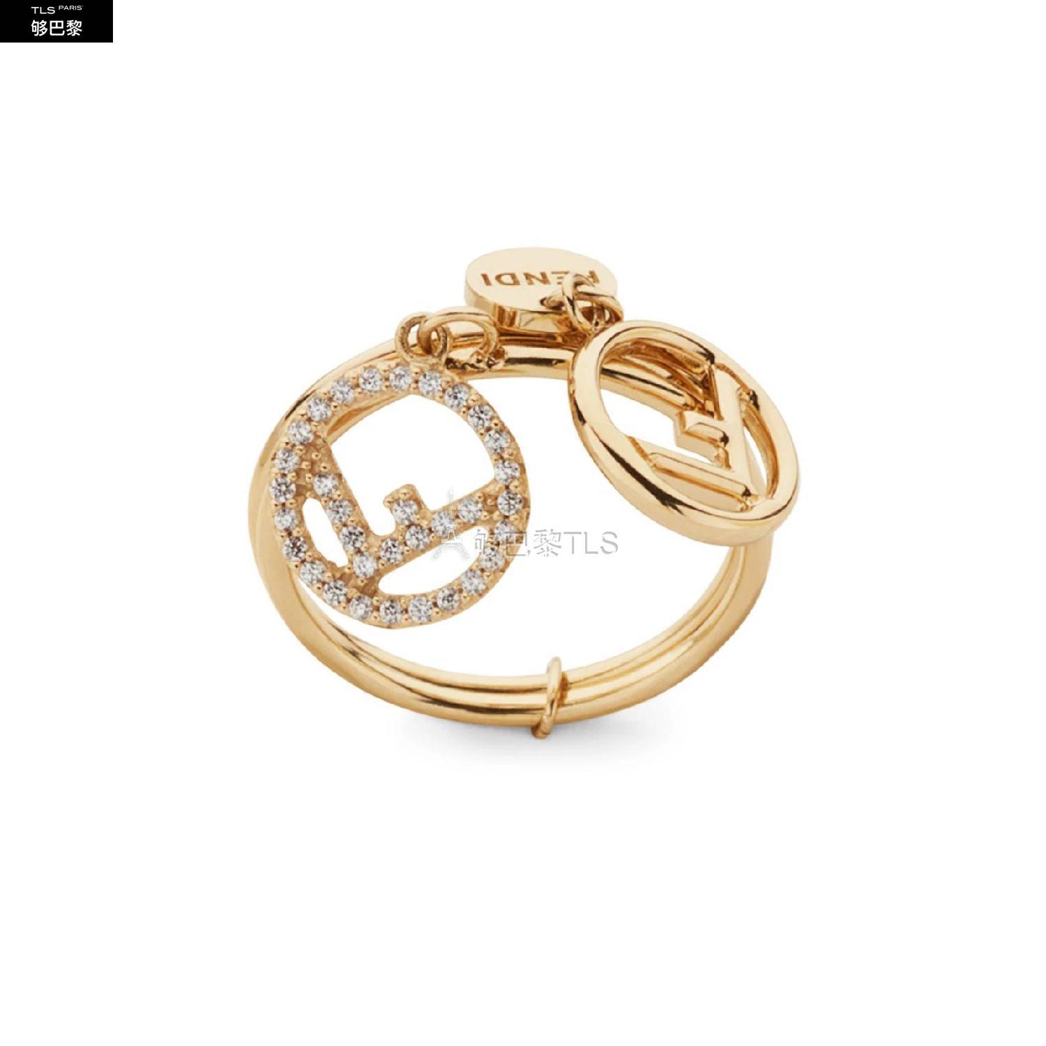 【包邮包税】 fendi芬迪 21年秋冬 女士 戒指 f i