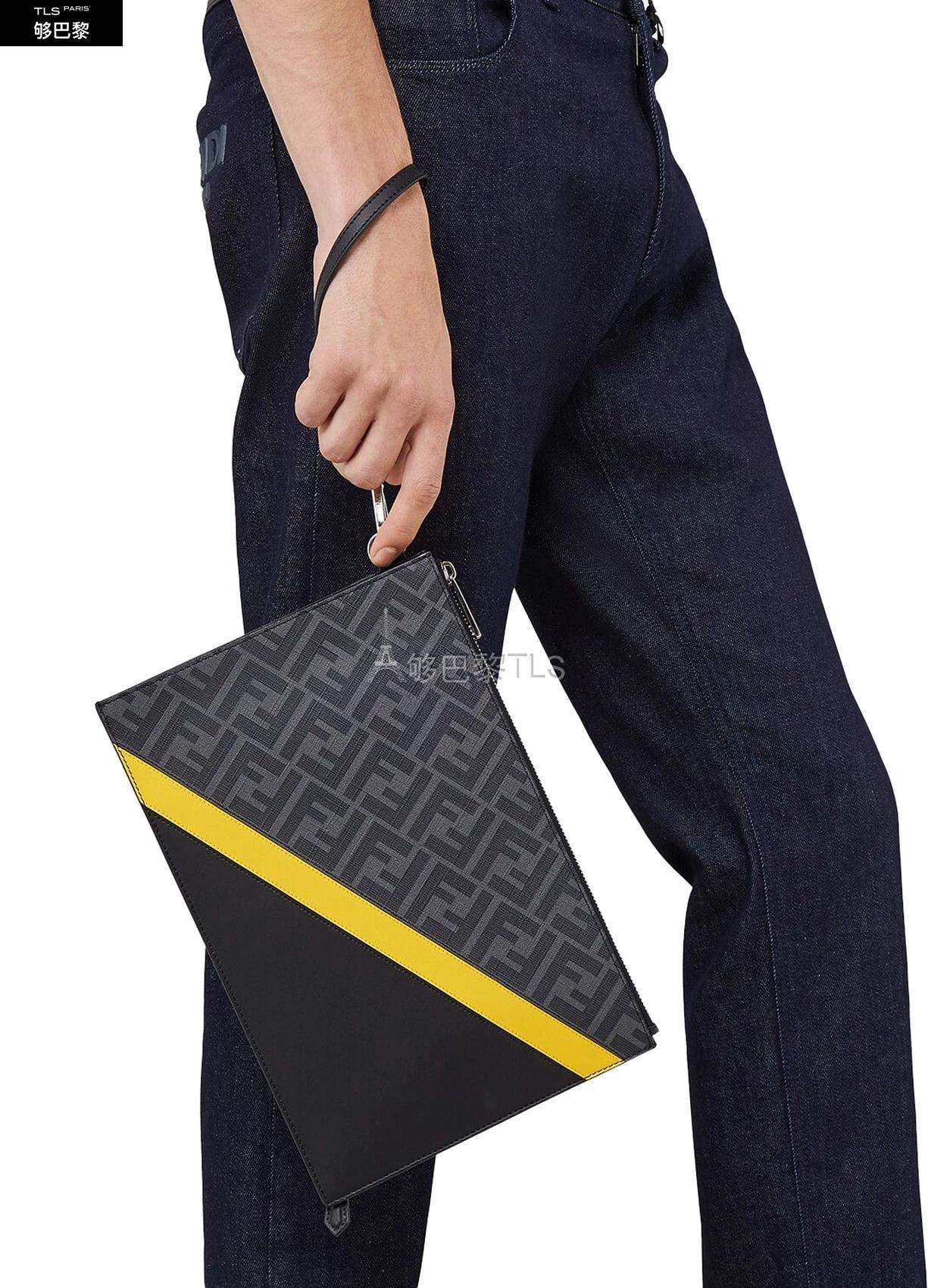 【包邮包税】 fendi芬迪 21年秋冬 男士 手拿包 扁平手拿包 fentd9kx