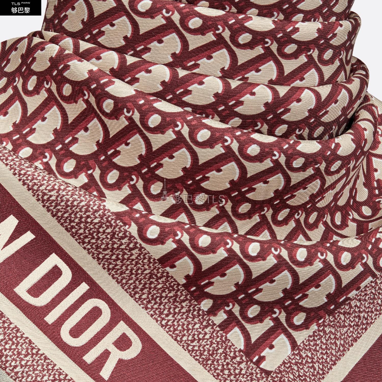 【包邮包税】 dior迪奥 21年秋冬 女士 丝巾 diortwin 方巾 15dob090