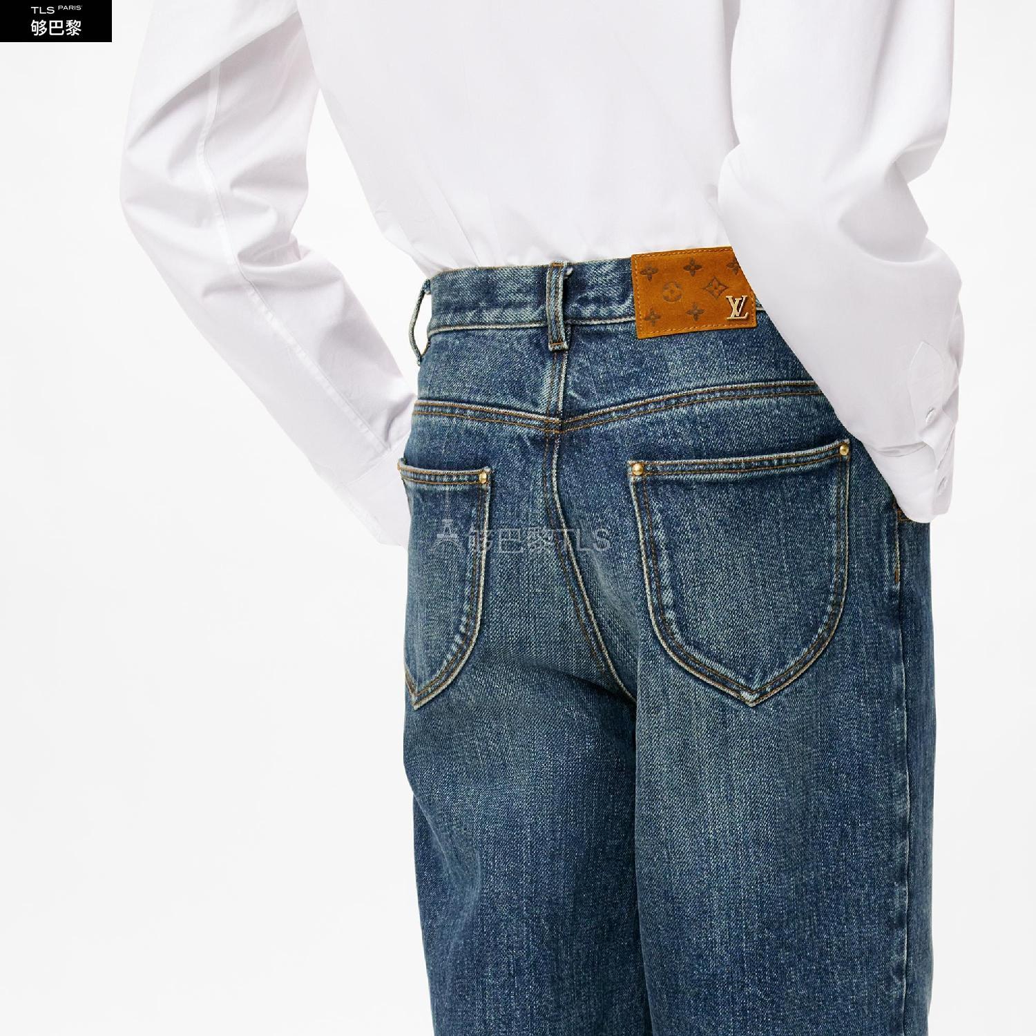 【包邮包税】 lv路易威登 21年秋冬 男士 牛仔裤 阔腿牛仔裤 1a96vg