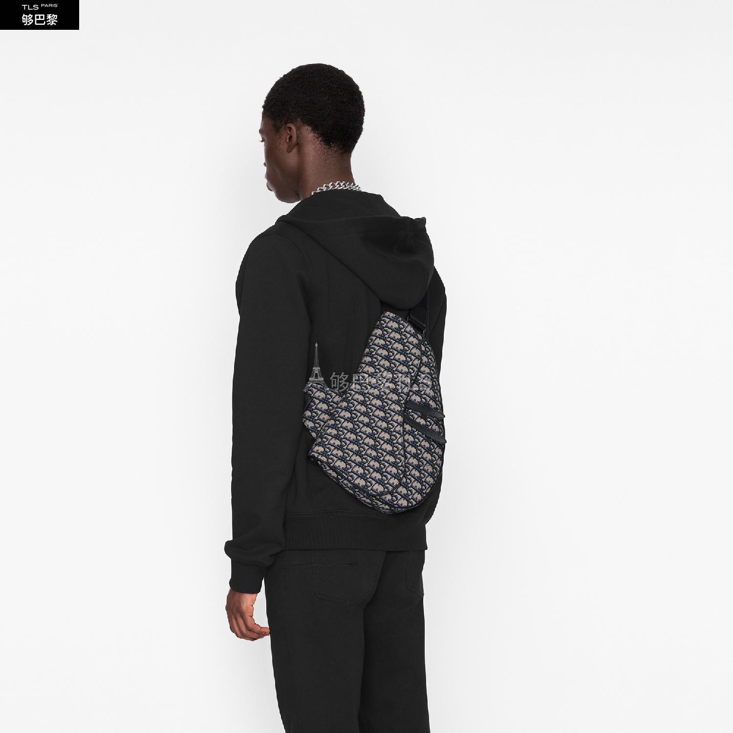 【包邮包税】 dior迪奥 21年秋冬 男士 单肩包 大号马鞍包 1adpo211