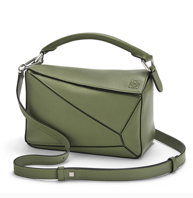 loewe/罗意威 女士绿色小牛皮斜挎包单肩包手提包女包 32230s213949