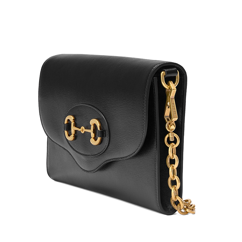 【包税】gucci/古驰 2021秋冬新款 horsebit 1955系列 女士小号黑色