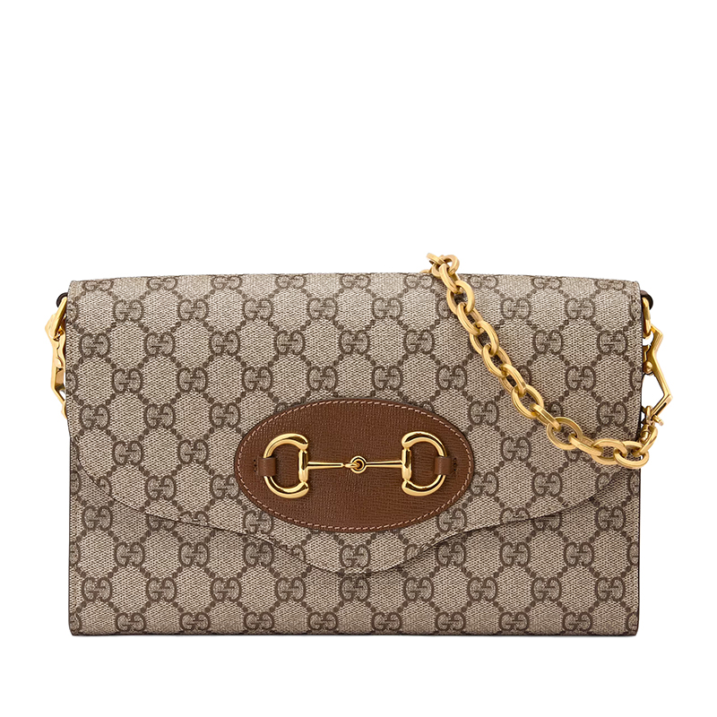 包税】gucci/古驰 2021秋冬新款 horsebit 1955系列 女士小号经典老花