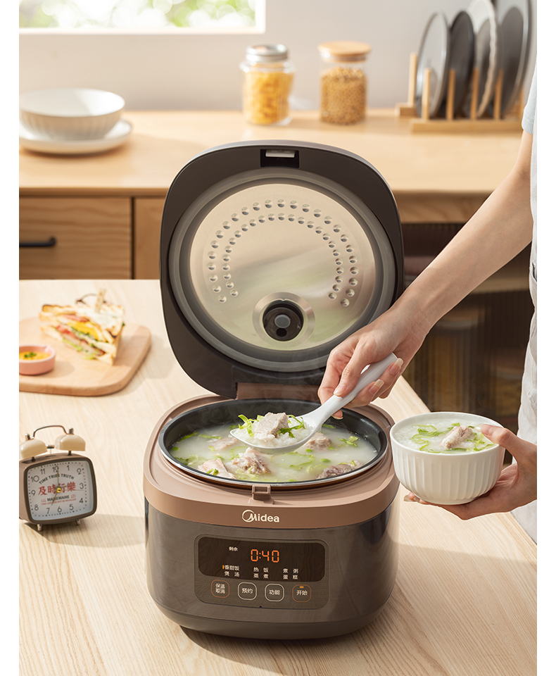 midea/美的 电饭煲小mb-afb4061r 智能电饭煲家用美的电饭锅4升黑色4l