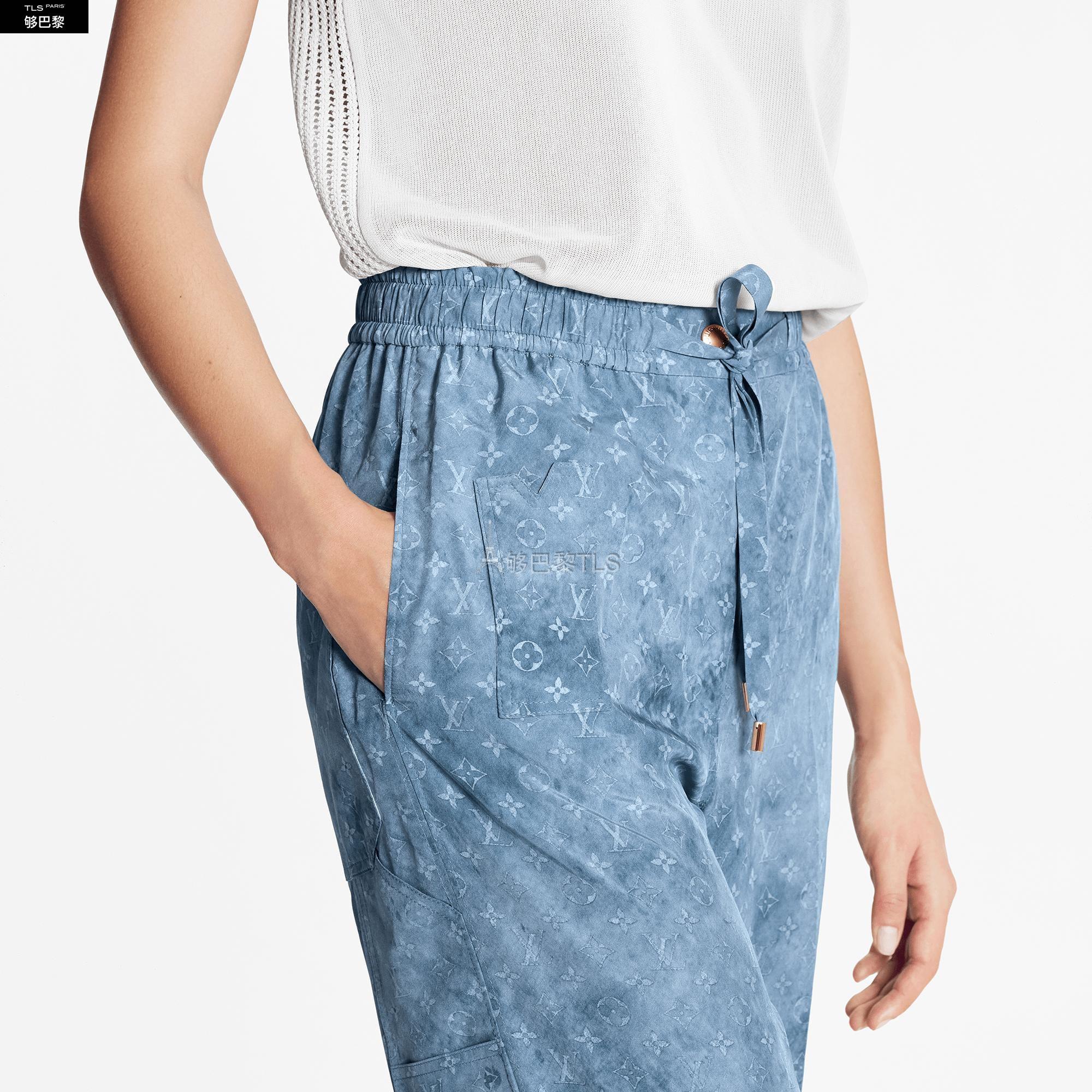 【包邮包税】 lv路易威登 21年秋冬 女士 休闲裤 水洗真丝睡衣式长裤