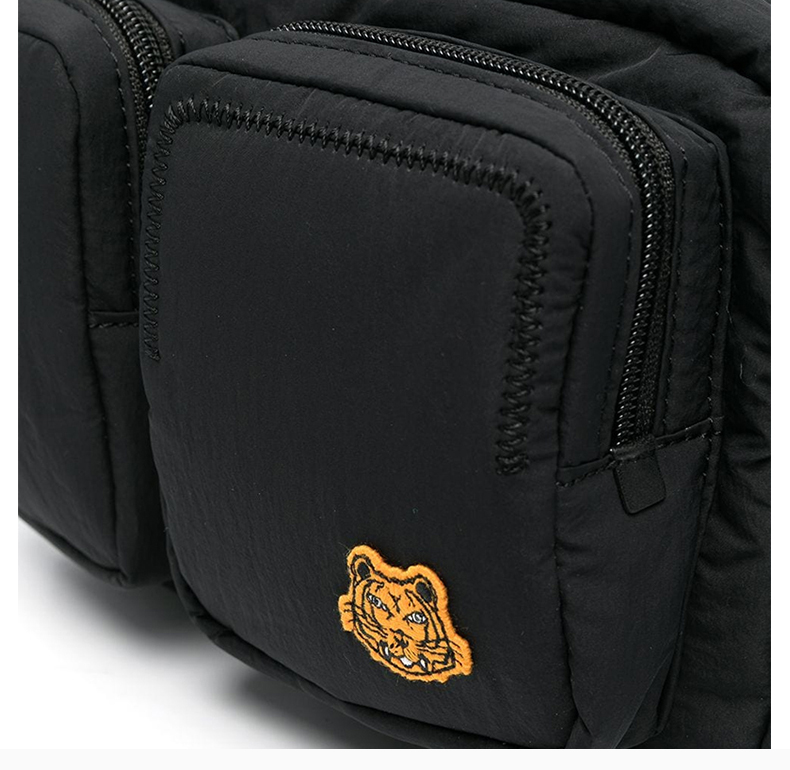 kenzo/高田贤三 男士黑色迷你虎头腰包胸包男包 fb55sa407f24-99
