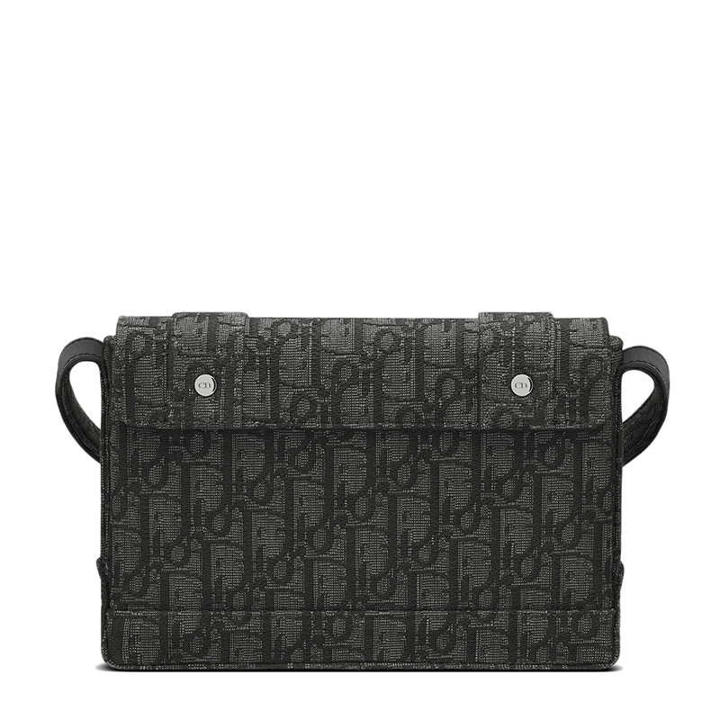 21秋冬新款wwdior系列 男士黑色老花帆布单肩斜挎包1wrca360yjy_h00n