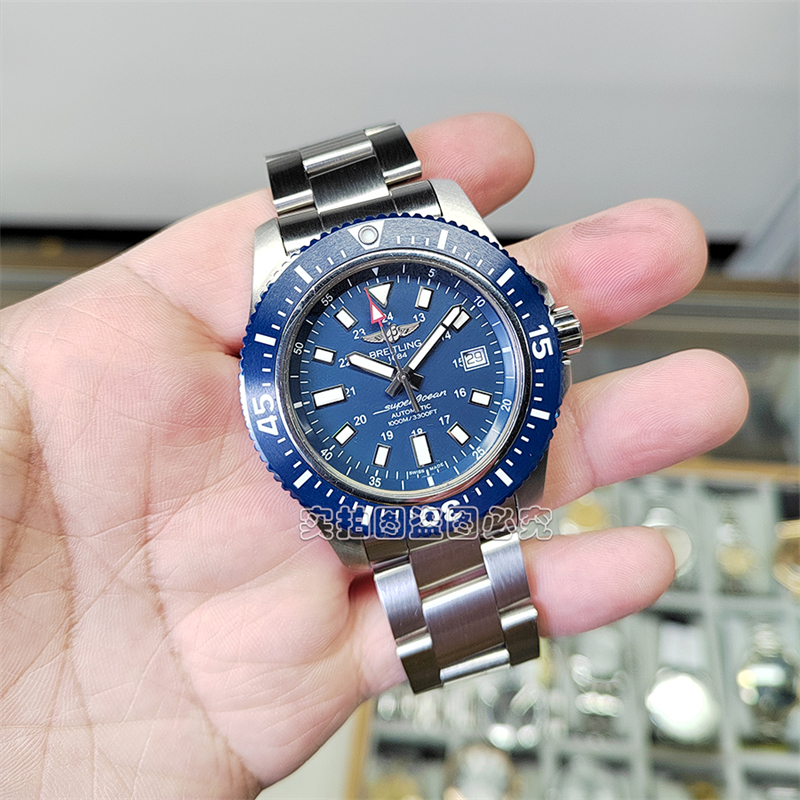 breitling/百年灵超级海洋系列y1739316自动机械男表蓝面陶瓷圈95新