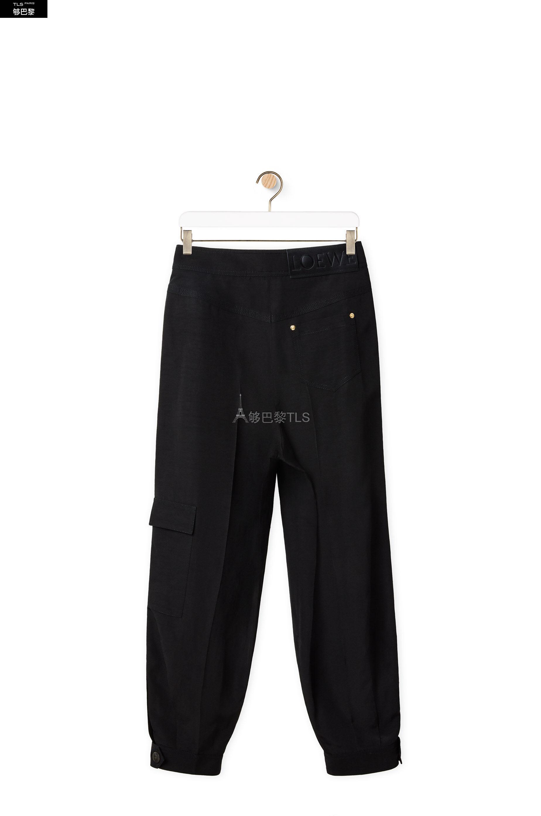 【包邮包税】 loewe罗意威 21年秋冬 女士 休闲裤 cropped balloon