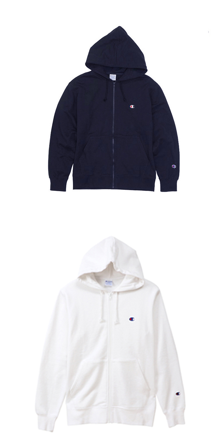 日版champion冠军 男士拉链连帽衫 经典 小logo 休闲外套 运动卫衣