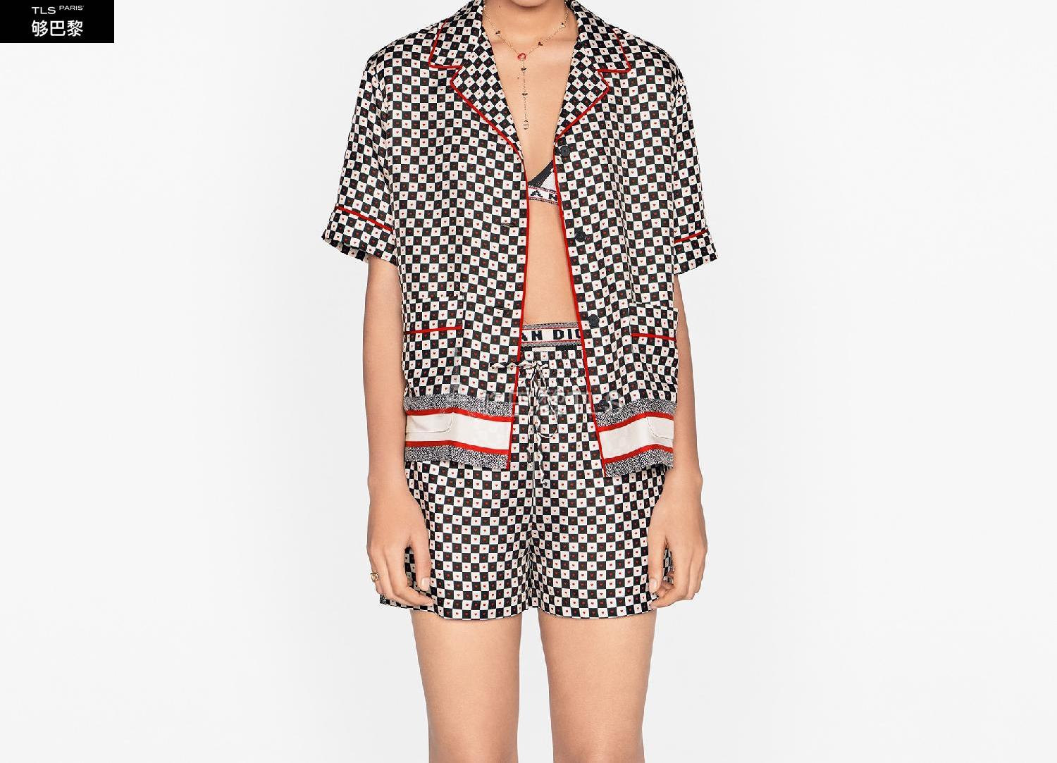 【包邮包税】 dior迪奥 21年秋冬 女士 短袖衬衫 dioramour 短袖上衣