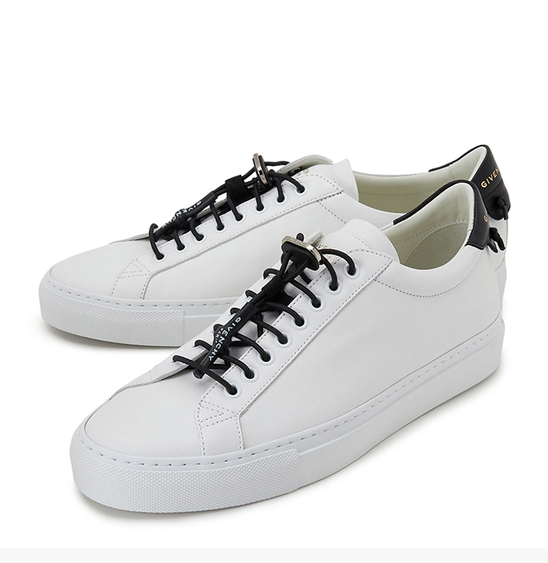 【包税】givenchy/纪梵希 男士白色牛皮黑尾经典字母徽标印花装饰休闲