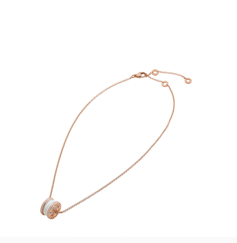 bvlgari/宝格丽 b.zero1系列 女士玫瑰金色项链 350053