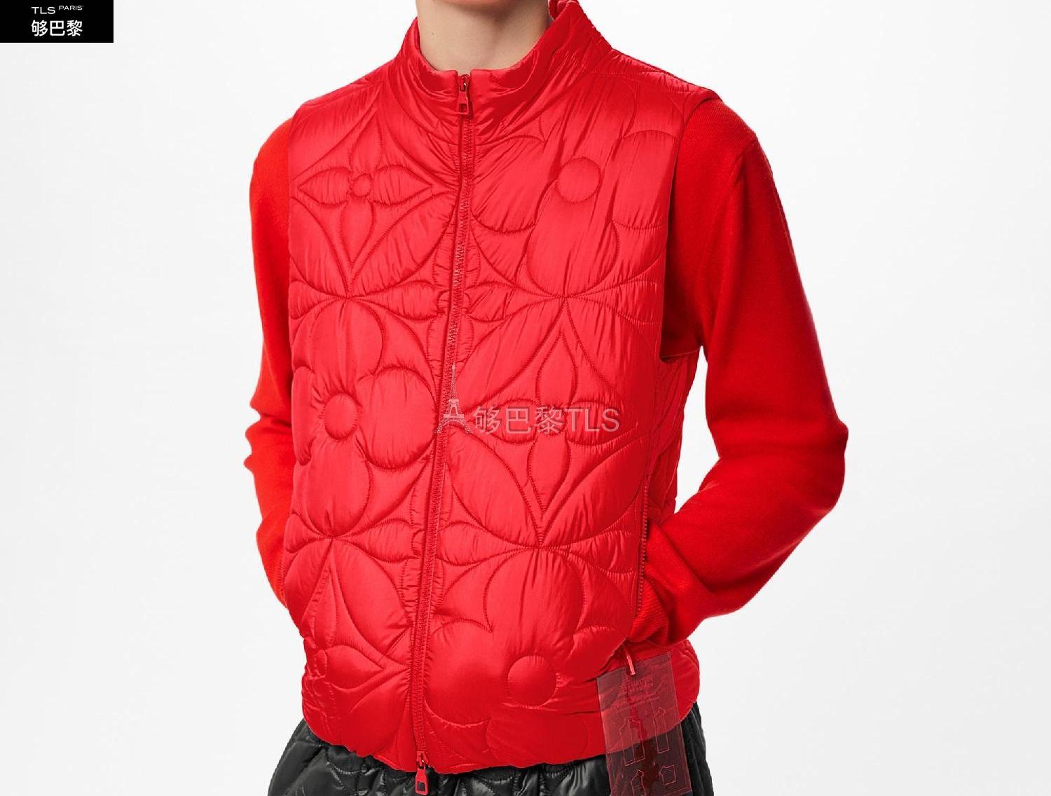 lv路易威登 21年秋冬 男士 马甲 lvse monogram 花卉衬垫背心 1a9fr7