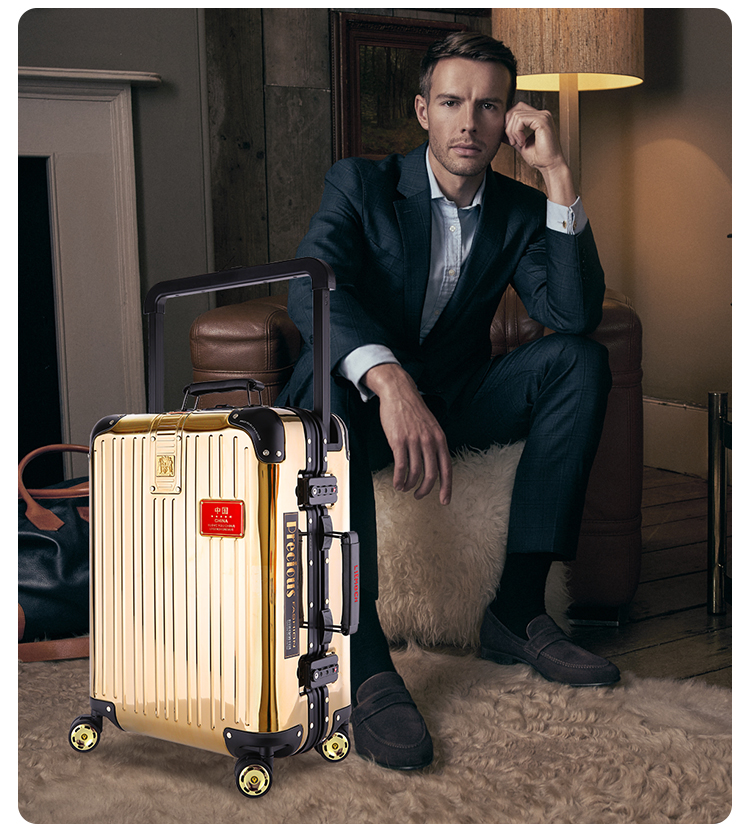 liemoch/利马赫 新英皇air 金属拉杆箱 男女万向轮轻便密码箱行李箱