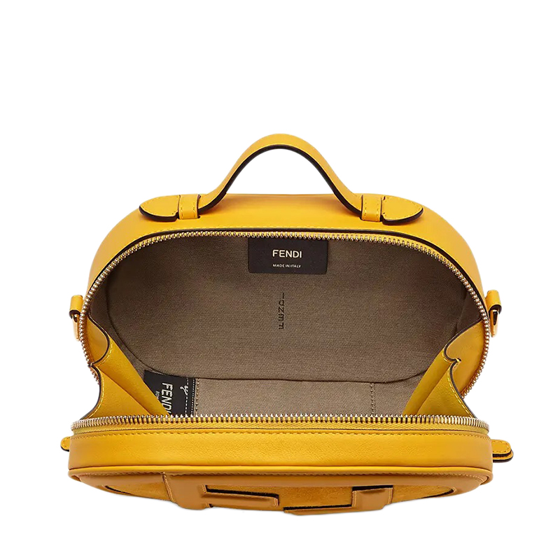 【包税】fendi/芬迪 21秋冬新款 女士迷你黄色皮革麂